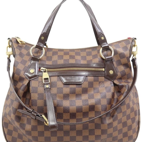 Auth Louis Vuitton Evora Mm Damier Ebene #2247L85 - Picture 1 of 8